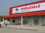 Les grands distributeurs occidentaux arrivent tout juste: ici, un magasin de gros de Carrefour (Jaipur)