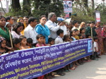 En février 2014, le syndicat a manifesté en faveur des victimes du Rana Plaza. Photo Jef Van Hecken (14/18)