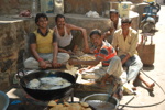 Restaurant de rue. New Delhi