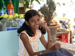 Jeune fille de Hampi Bazaar, Karnataka