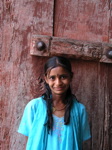 Jeune fille à Hampi, Karnataka 